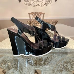 Nicole Miller wedge sandals.